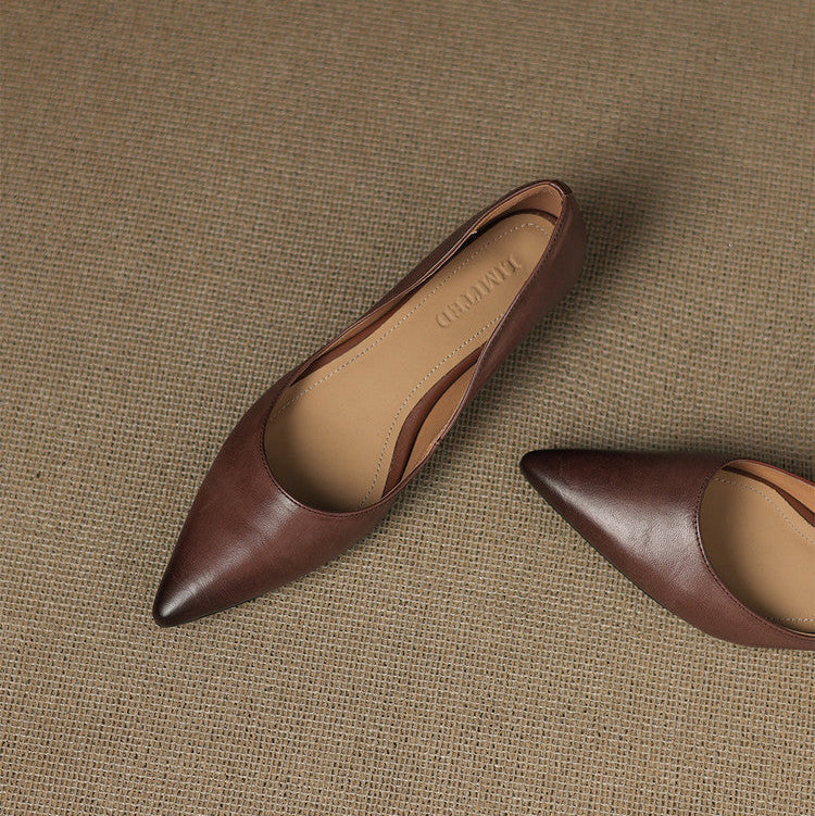 Agnès Paris | Ballerines Pointues en Cuir Marie