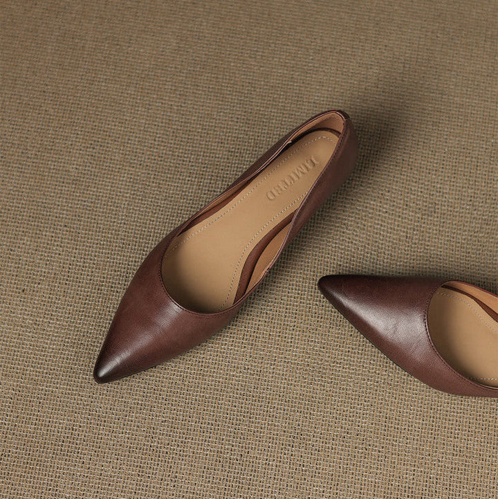 Agnès Paris | Ballerines Pointues en Cuir Marie