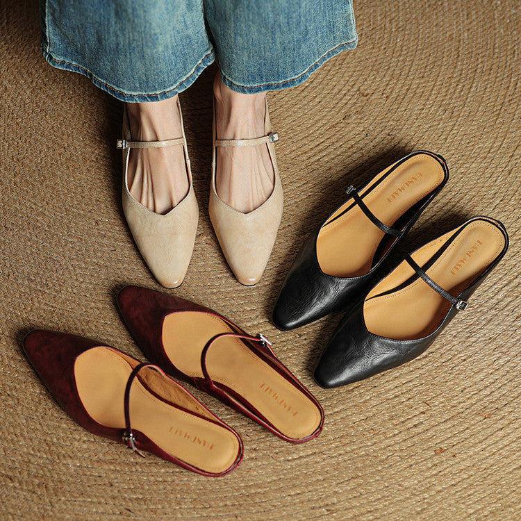 Agnès Paris | Mules Babies en Cuir Souple Solange
