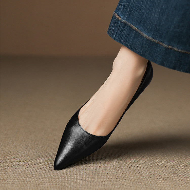 Agnès Paris | Ballerines Pointues en Cuir Marie