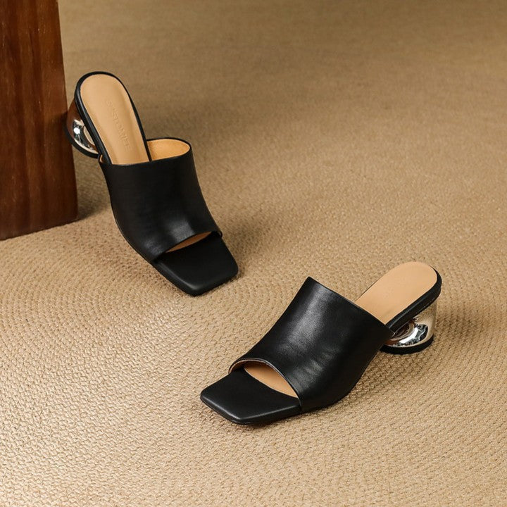 Agnès Paris | Mules à Talon Sculpté Odile
