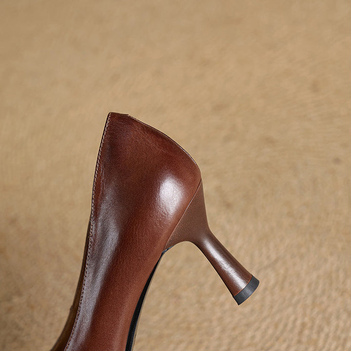 Agnès Paris | Escarpins Carrés en Cuir Amélie