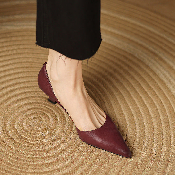 Agnès Paris | Escarpins Petit Talon en Cuir Nathalie