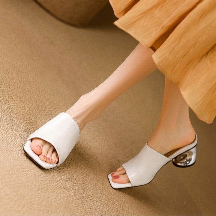 Agnès Paris | Mules à Talon Sculpté Odile