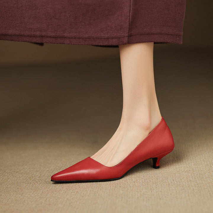 Agnès Paris | Escarpins Kitten Heel en Cuir Manon