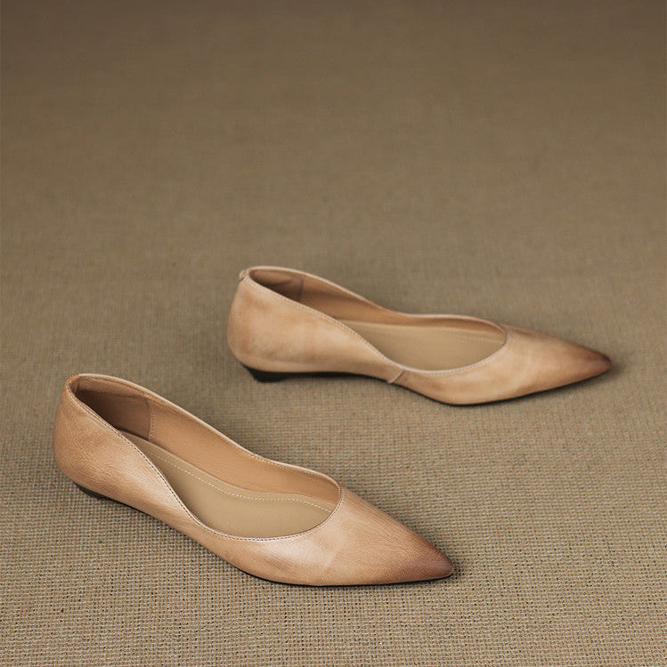 Agnès Paris | Ballerines Pointues en Cuir Marie