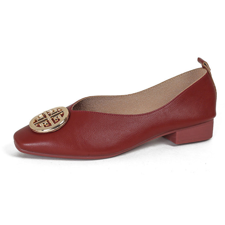 Agnès Paris | Ballerines Cuir Bout Carré Brigitte