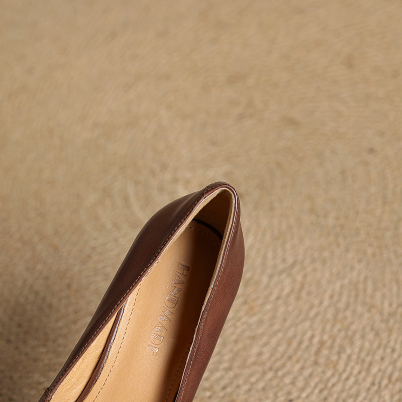 Agnès Paris | Escarpins Carrés en Cuir Amélie