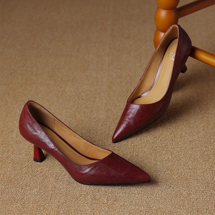 Agnès Paris | Escarpins Fins en Cuir Lucie