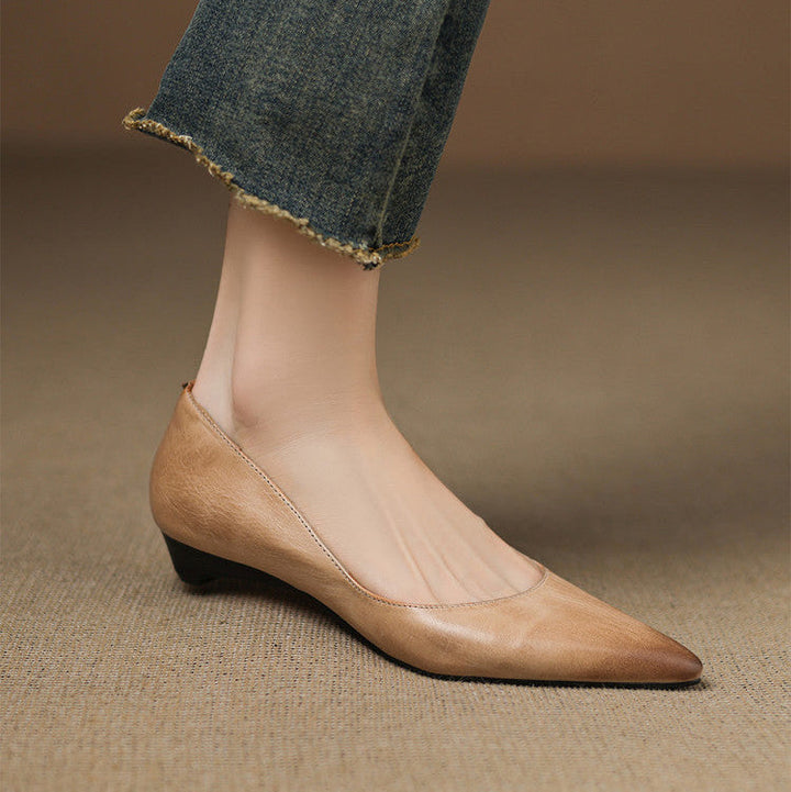 Agnès Paris | Ballerines Pointues en Cuir Marie