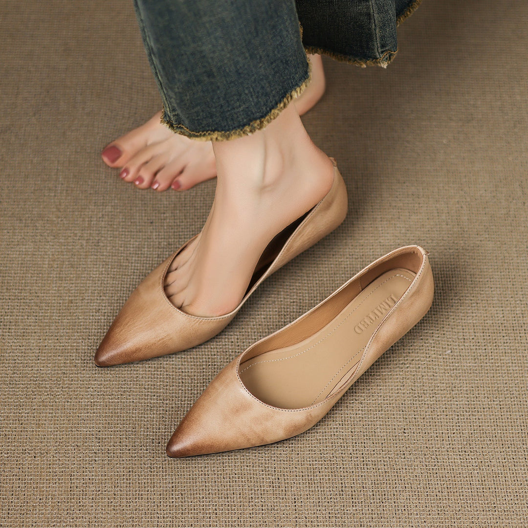 Agnès Paris | Ballerines Pointues en Cuir Marie