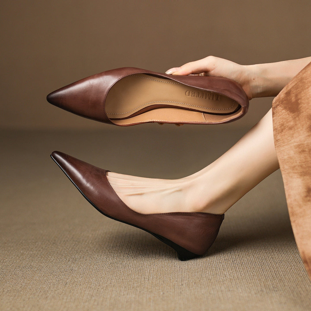 Agnès Paris | Ballerines Pointues en Cuir Marie