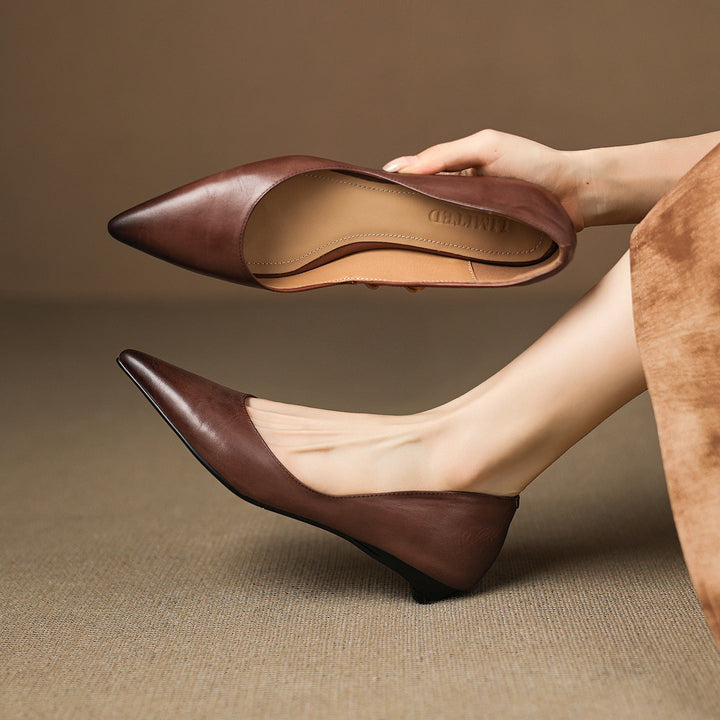 Agnès Paris | Ballerines Pointues en Cuir Marie