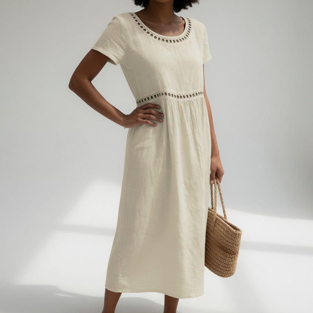 Agnès Paris | Robe Brodée Fluide Aveline