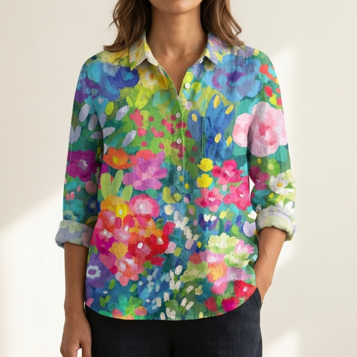 Agnès Paris | Chemise Élégante à Motif Capucine