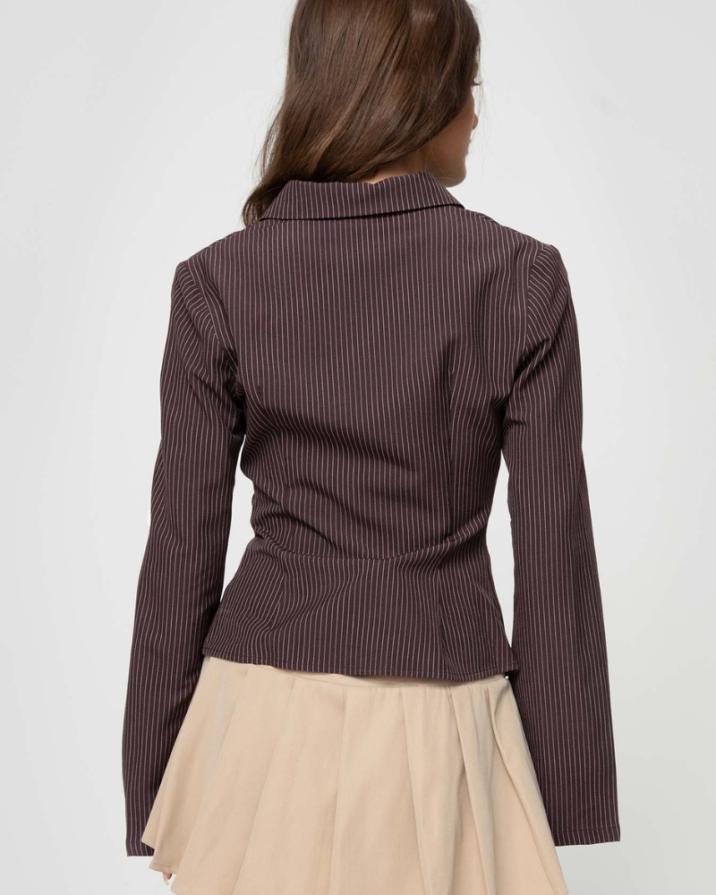 Agnès Paris | CHEMISE CLASSIQUE À RAYURES FINES