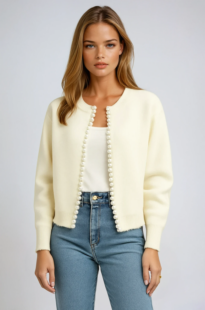 Agnès Paris | Cardigan Perlé Col Rond Christine