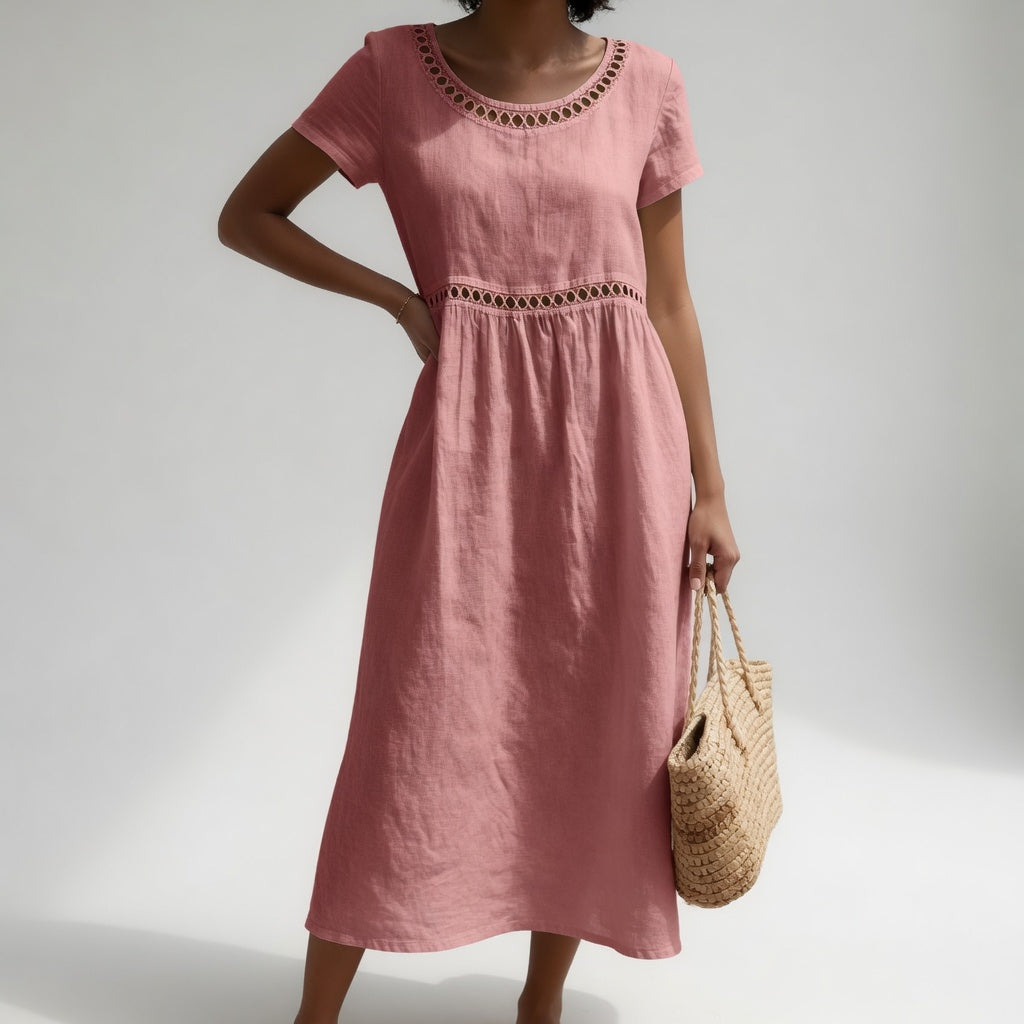 Agnès Paris | Robe Brodée Fluide Aveline