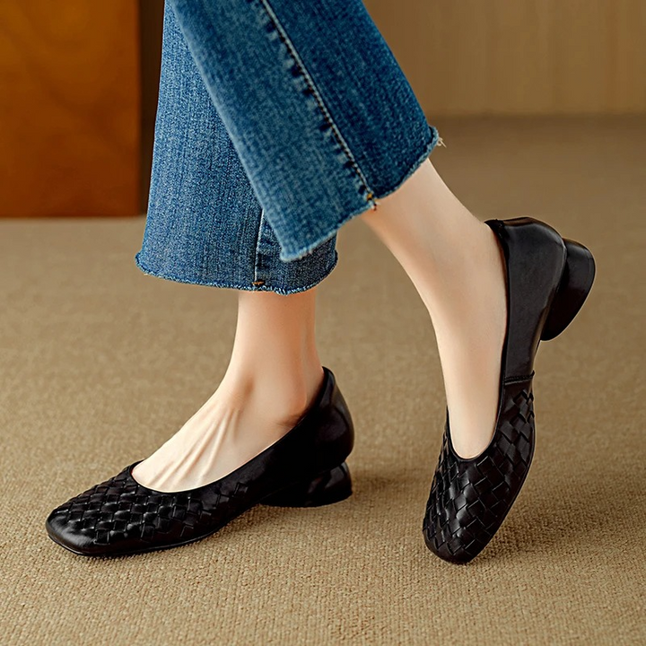Agnès Paris | Ballerines Tressées à Bout Large Séverine