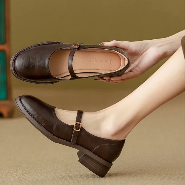 Agnès Paris | Babies Cuir Talon Bas Danielle