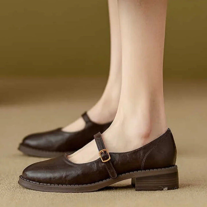 Agnès Paris | Babies Cuir Talon Bas Danielle