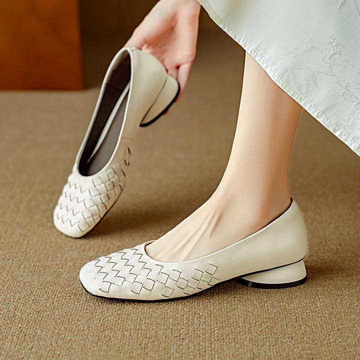 Agnès Paris | Ballerines Tressées à Bout Large Séverine