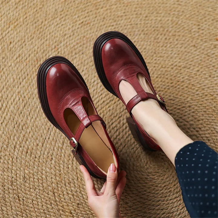 Agnès Paris | Escarpins Talon Large Rétro Claire