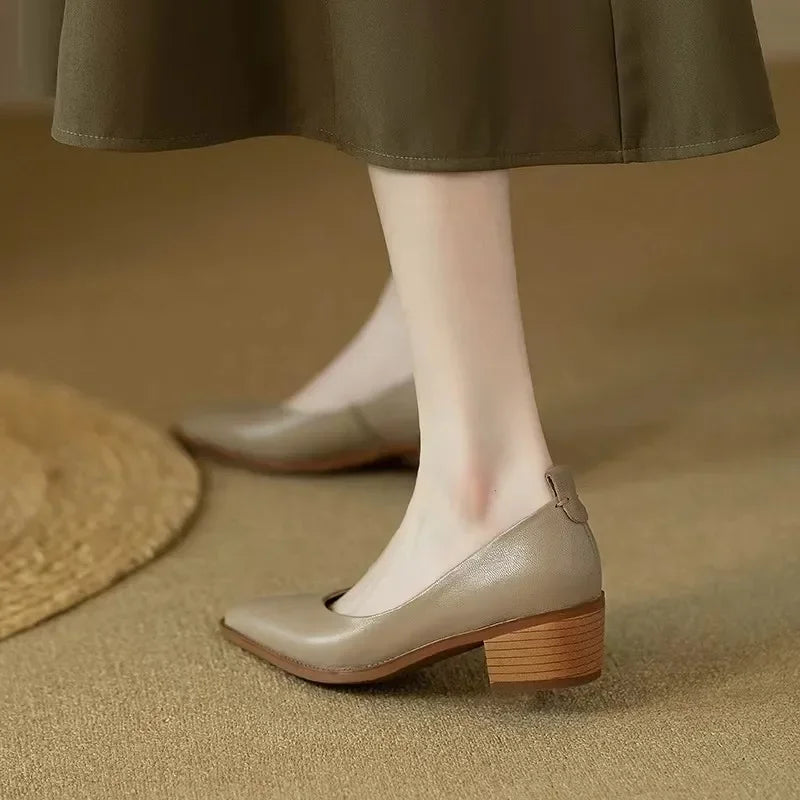 Agnès Paris | Escarpins Épurés Talon Bloc Manon