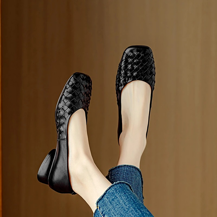 Agnès Paris | Ballerines Tressées à Bout Large Séverine
