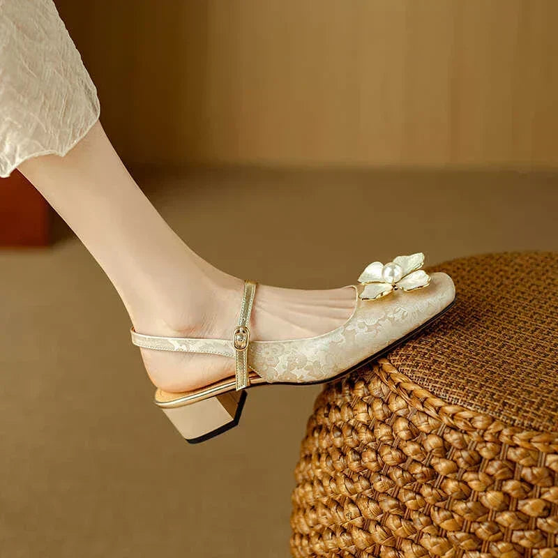Agnès Paris | Escarpins Slingback Fleuris Chloé