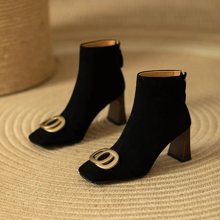 Agnès Paris | Bottines en Velours à Talon Sylvie