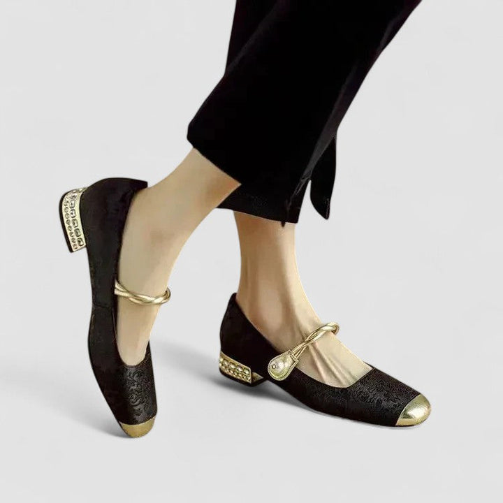 Agnès Paris | Babies Satinées Talon Bijou Camille