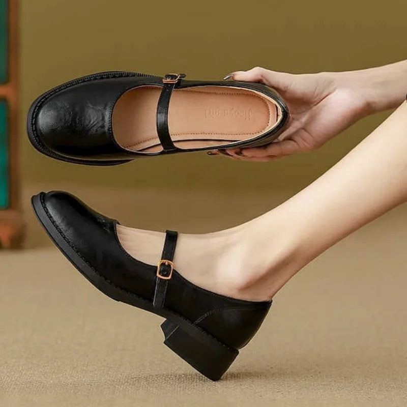 Agnès Paris | Babies Cuir Talon Bas Danielle