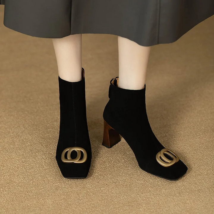 Agnès Paris | Bottines en Velours à Talon Sylvie