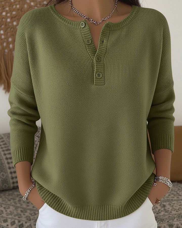 Agnès Paris | Pull Henley Encolure Boutonnée Amélie