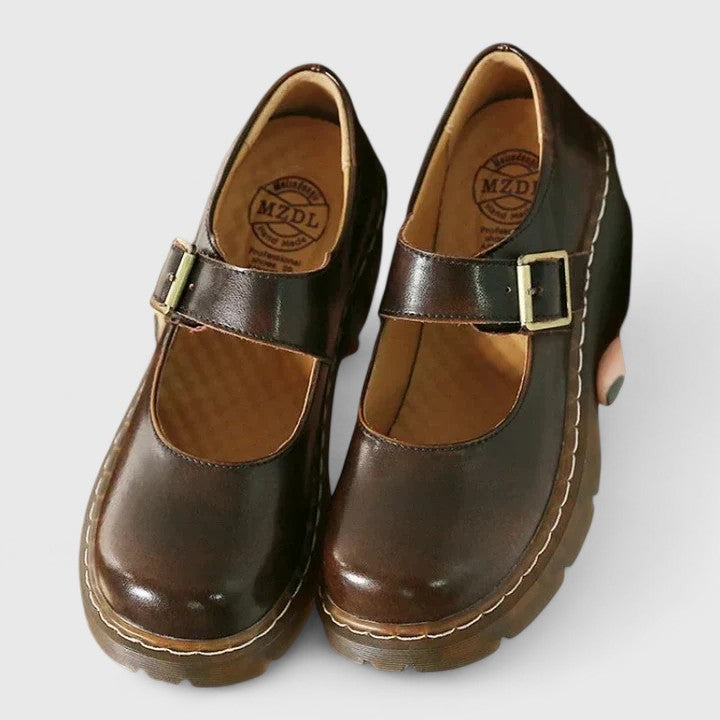Agnès Paris | Babies Plateforme Cuir Aveline