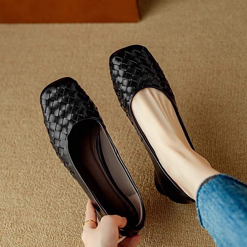 Agnès Paris | Ballerines Tressées à Bout Large Séverine