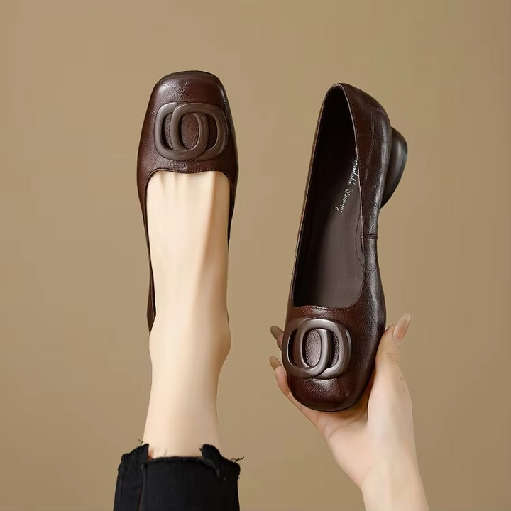 Agnès Paris | Ballerines Carrées à Ornement Valérie