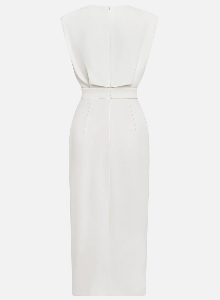 Agnès Paris | ROBE MIDI AJUSTÉE AVEC BOUTONS DORÉS