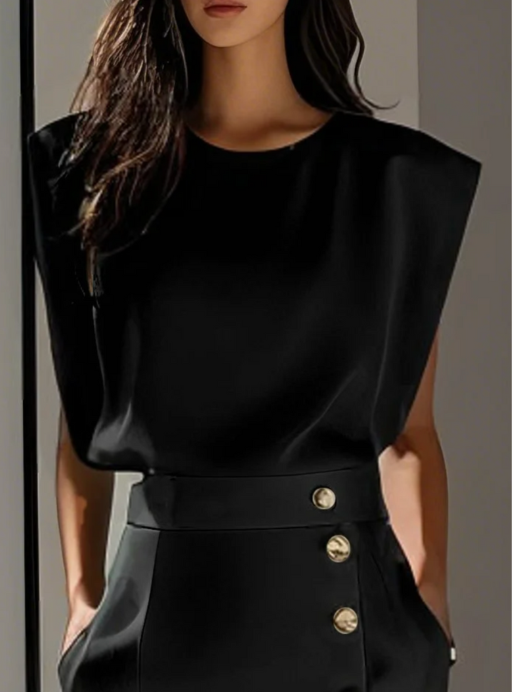 Agnès Paris | ROBE MIDI AJUSTÉE AVEC BOUTONS DORÉS