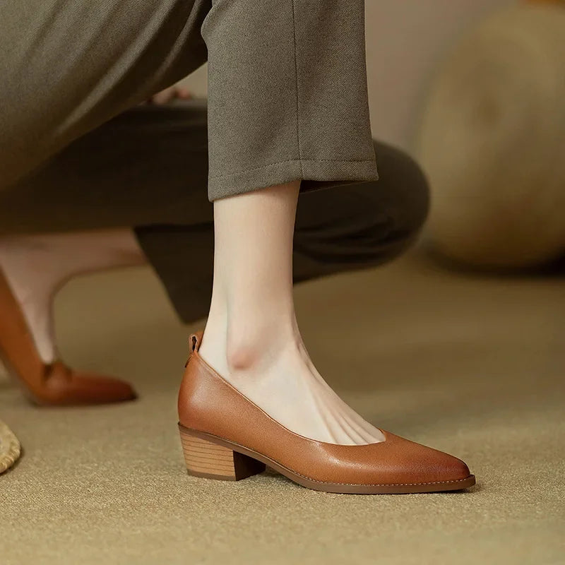Agnès Paris | Escarpins Épurés Talon Bloc Manon