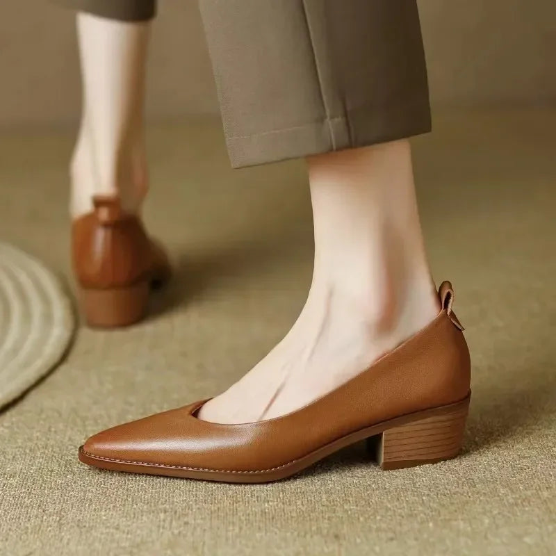 Agnès Paris | Escarpins Épurés Talon Bloc Manon