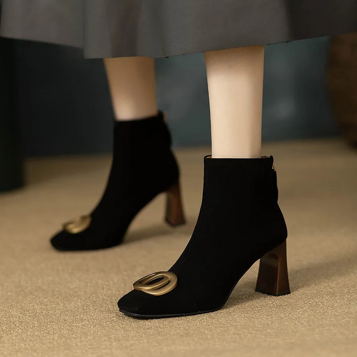 Agnès Paris | Bottines en Velours à Talon Sylvie
