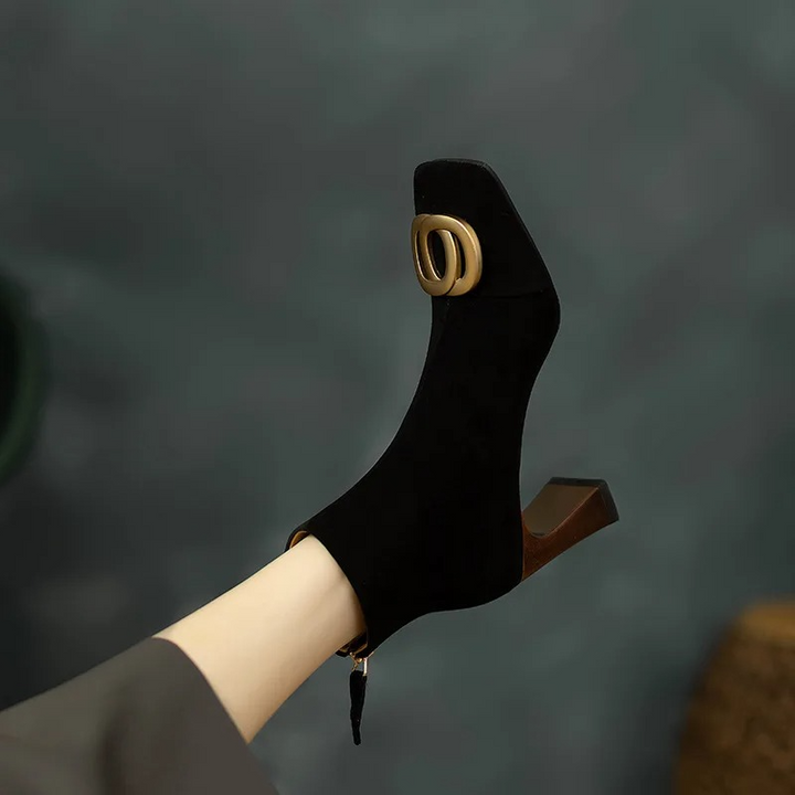 Agnès Paris | Bottines en Velours à Talon Sylvie