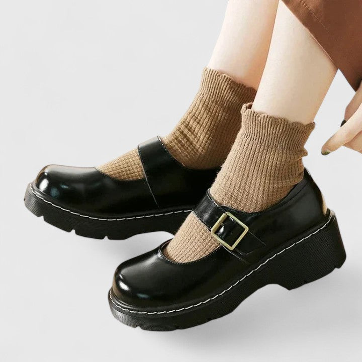 Agnès Paris | Babies Plateforme Cuir Aveline