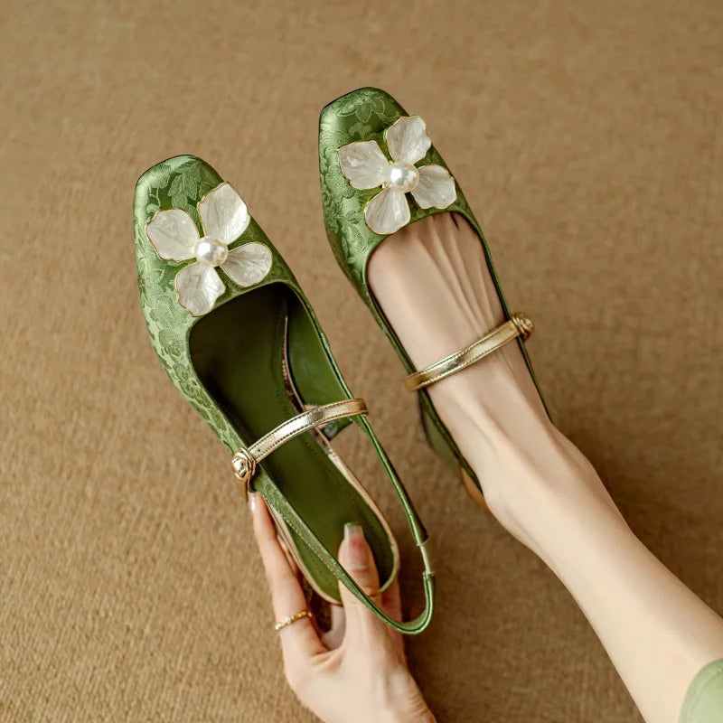 Agnès Paris | Escarpins Slingback Fleuris Chloé