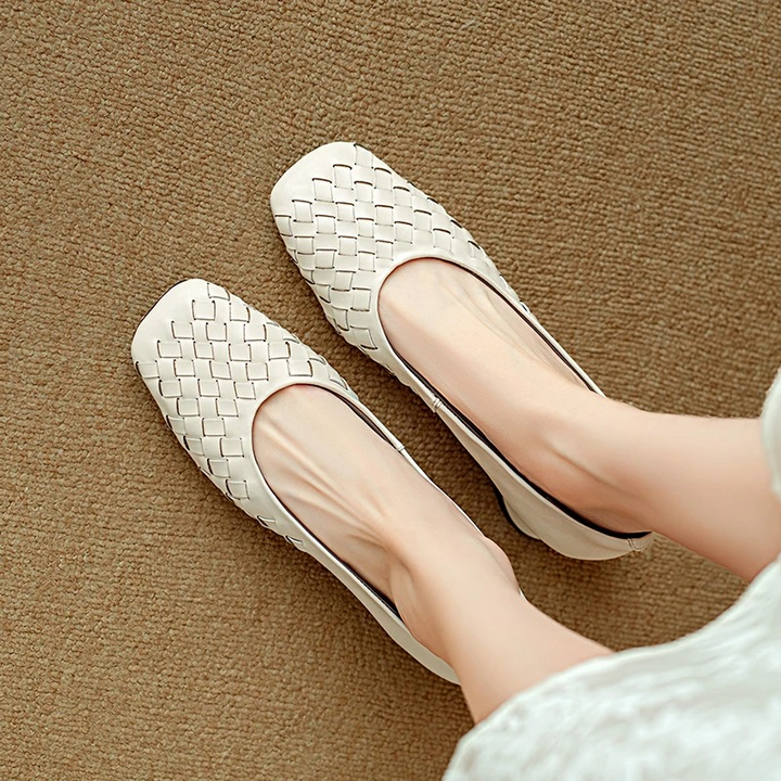 Agnès Paris | Ballerines Tressées à Bout Large Séverine