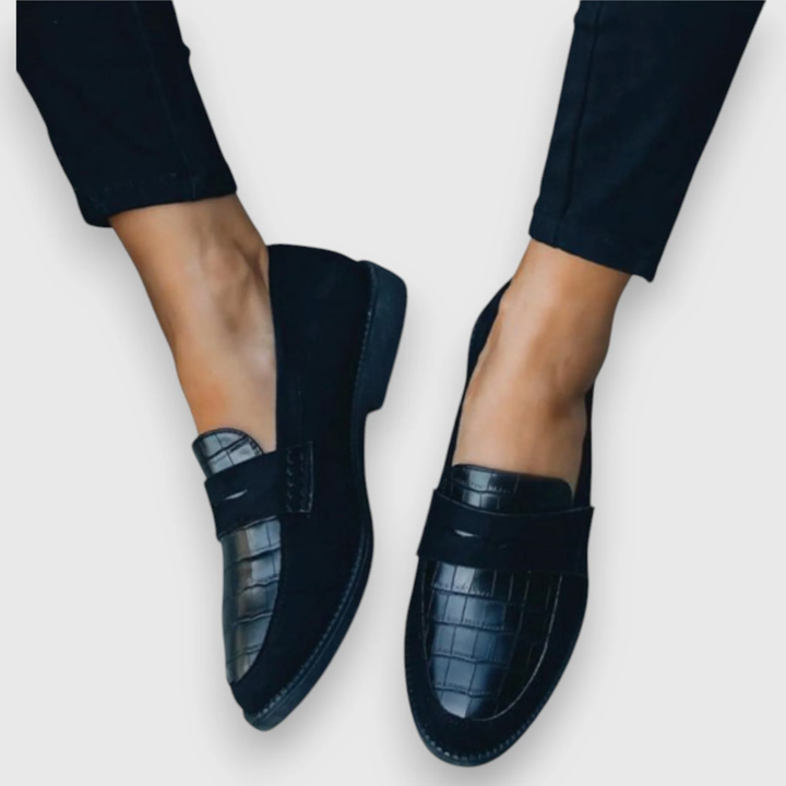 Agnès Paris | Mocassins Façon Croco Aveline