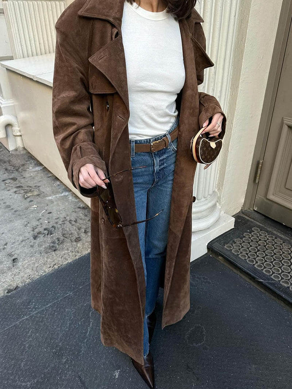 Agnès Paris | LE TRENCH CHIC EN DAIM DOUX