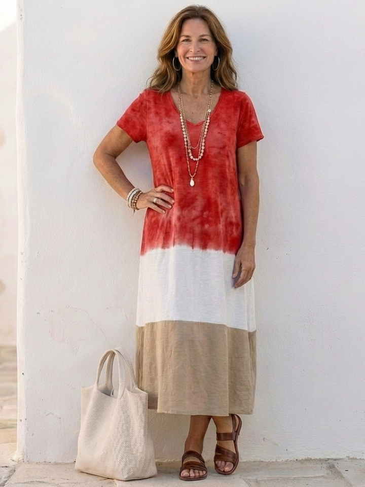 Agnès Paris | Robe Midi à Manches Courtes Thailia
